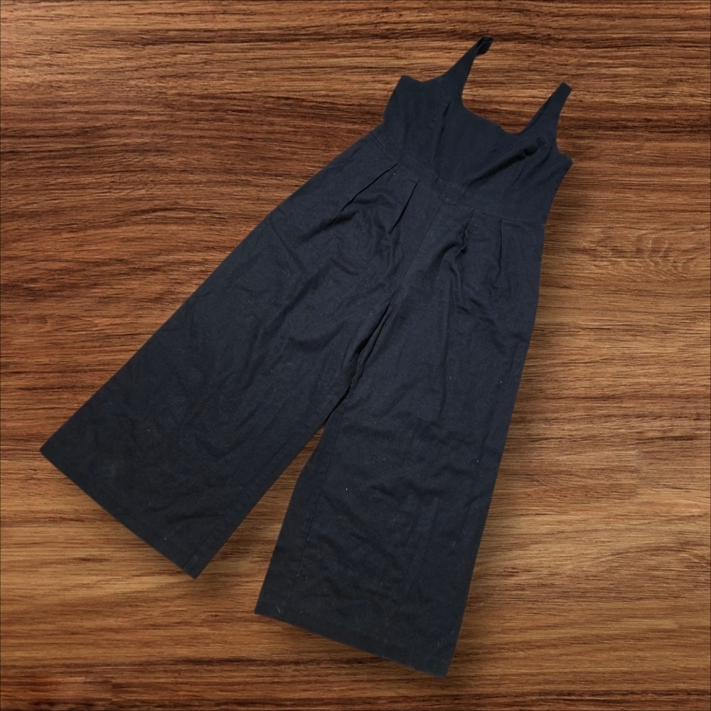Banana Republic Linen Blend Wide Leg Cropped Jumper Jumpsuit